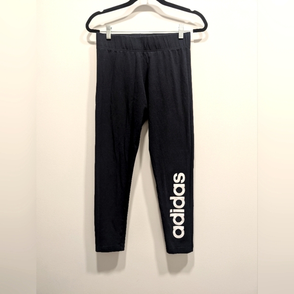 Adidas Navy Blue Leggings Size Medium - Picture 1 of 4